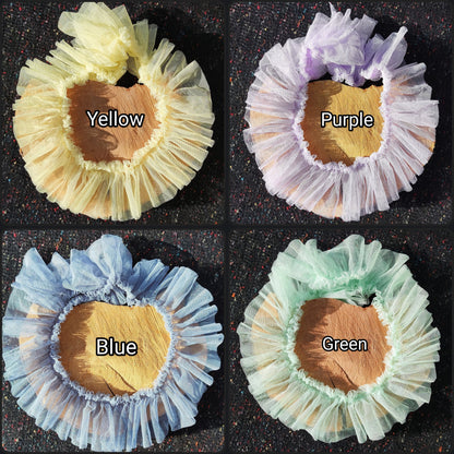 10cm wide Gathered Tulle Ruffle Trim -Per Yard -Frilly Border for Doll Making, Bridal Gown, Festival TuTu Costume