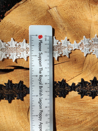 Star Pattern Lace Trim -Sold by the Yard -For Sewing, Doll Making, Dressmaking, Bridal DIY