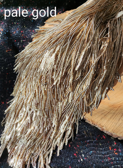 Long Sequin Tassel Fringe Trim -Per Yard -17cm Length