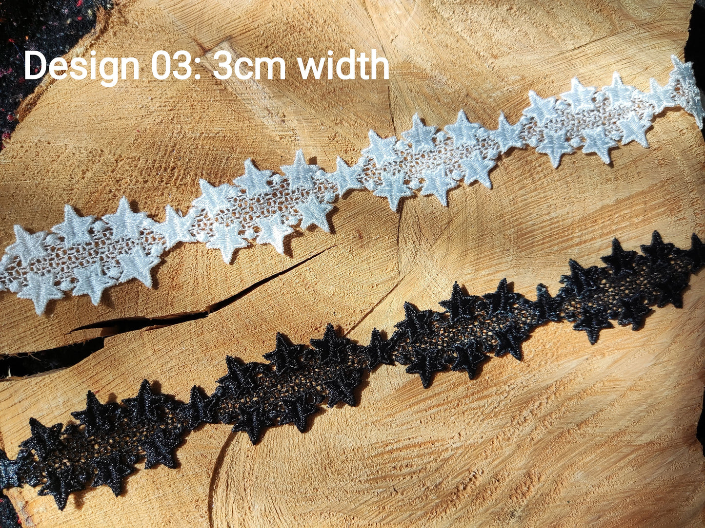 Star Pattern Lace Trim -Sold by the Yard -For Sewing, Doll Making, Dressmaking, Bridal DIY