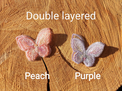 1pc Iridescent Sew on Butterfly Applique- 4cm*5cm Multi Coloured  Embroidered Motif Patch -DIY Clothes, Sewing embellishment, scrapbookin