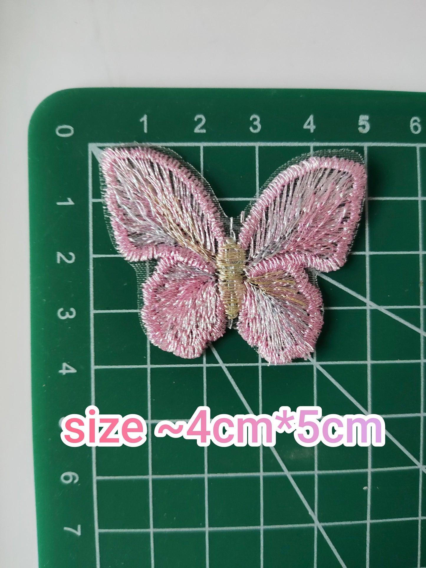 1pc Iridescent Sew on Butterfly Applique- 4cm*5cm Multi Coloured  Embroidered Motif Patch -DIY Clothes, Sewing embellishment, scrapbookin