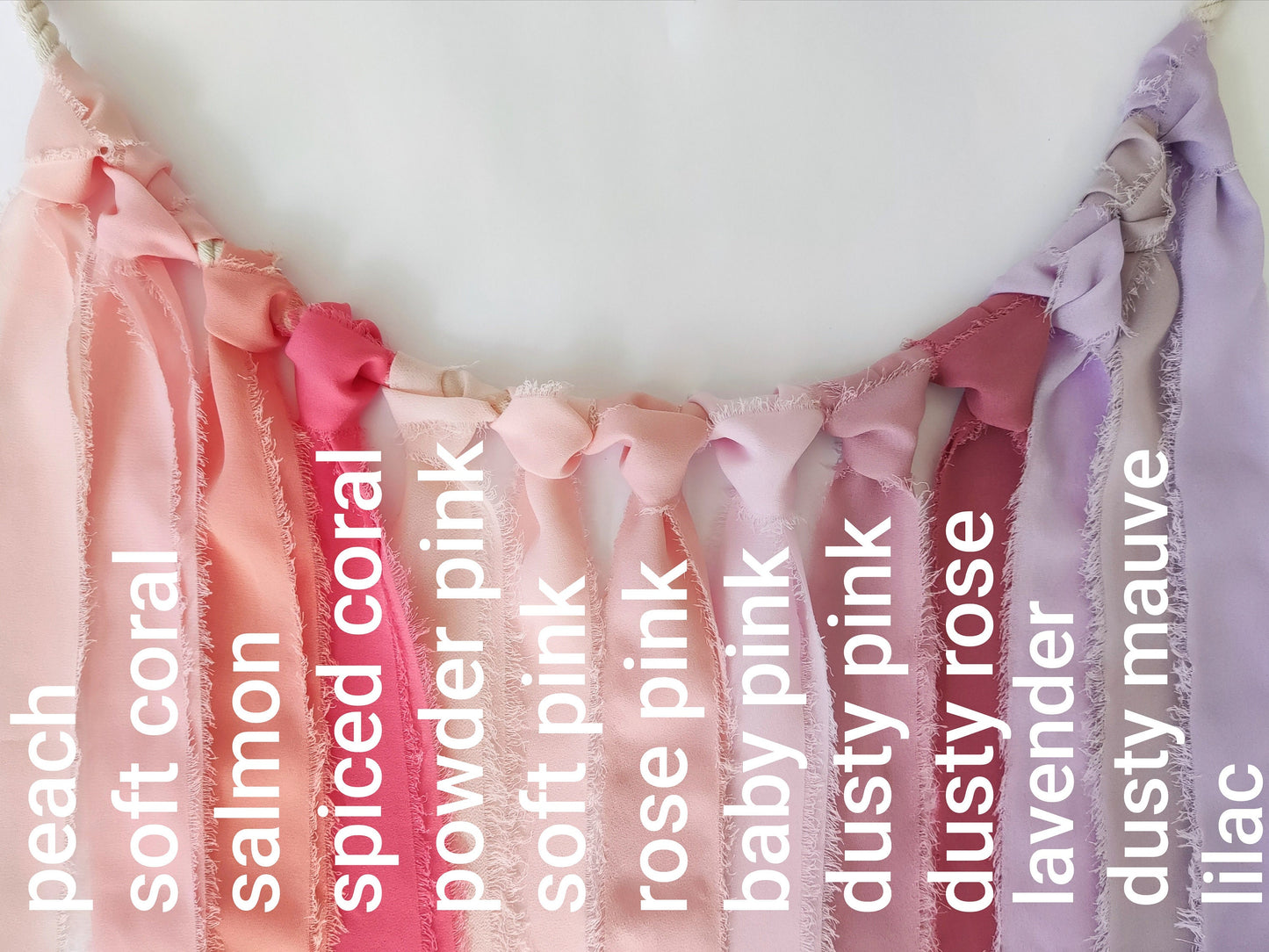 Pink Luxury Hand torn Frayed Edge Chiffon Ribbon- 38 or 50mm width