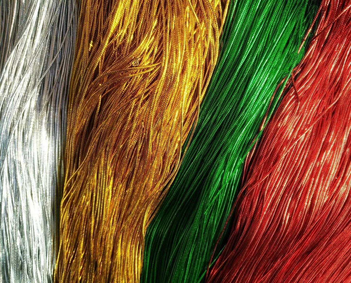2mm Strong Metallic String with Cotton rope middle core - Lurex Craft Cord for Christmas Decor, Gift Wrapping