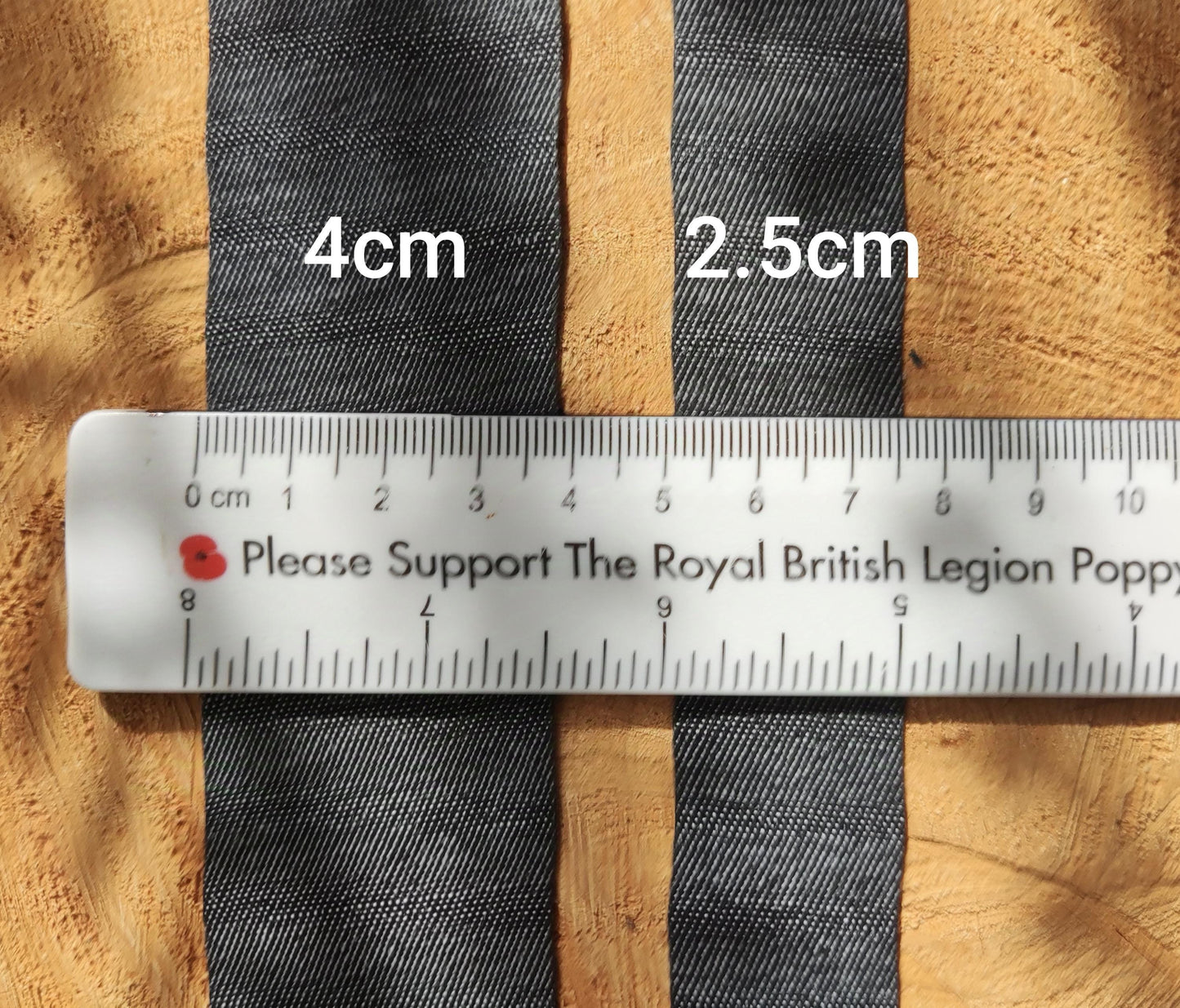 Straight Edge Plain Denim Ribbon Trim- 25mm or 40mm width in Blue or Black- Per yard - DIY Hats Bags, Gift Wrapping