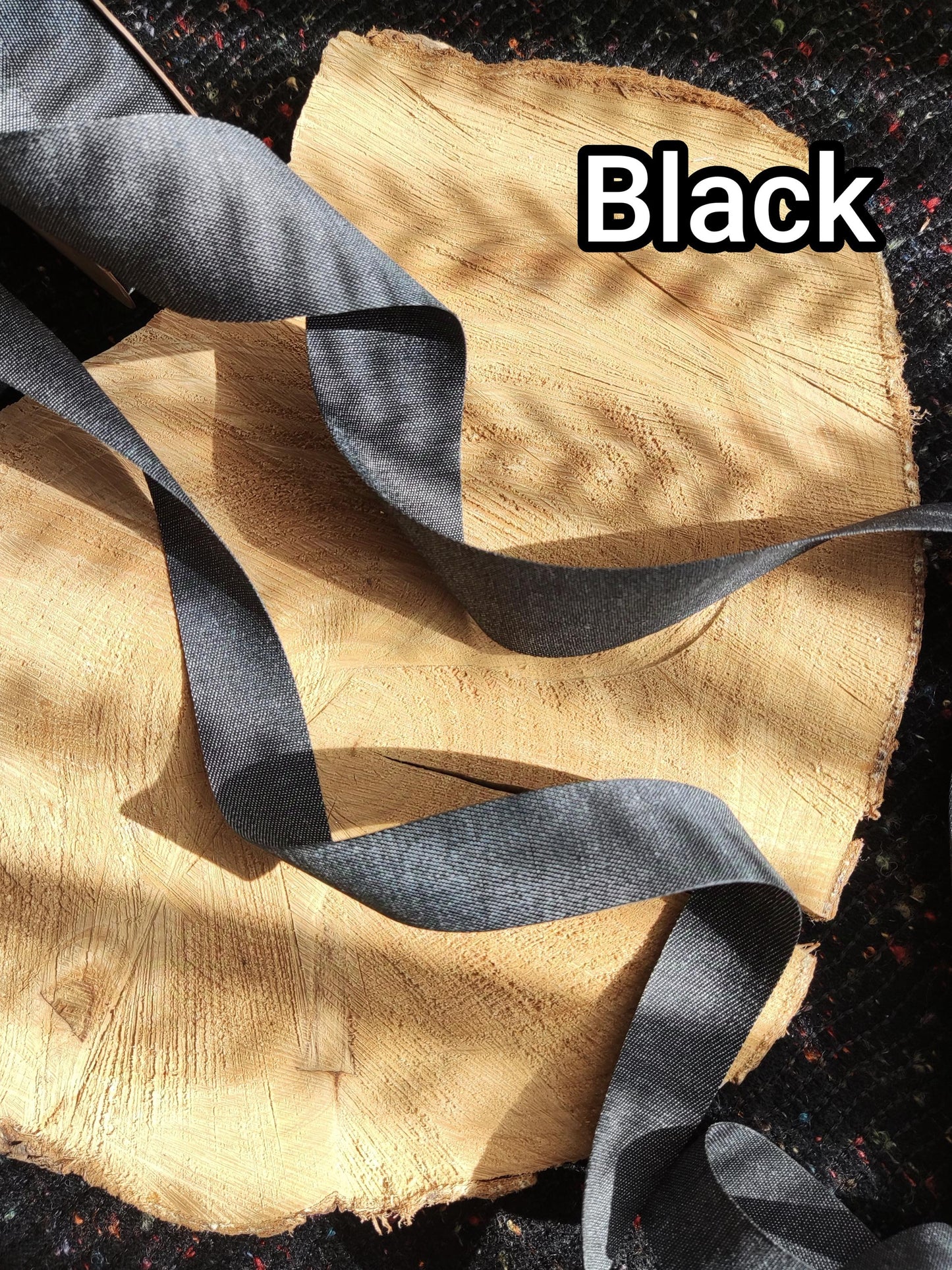 Straight Edge Plain Denim Ribbon Trim- 25mm or 40mm width in Blue or Black- Per yard - DIY Hats Bags, Gift Wrapping