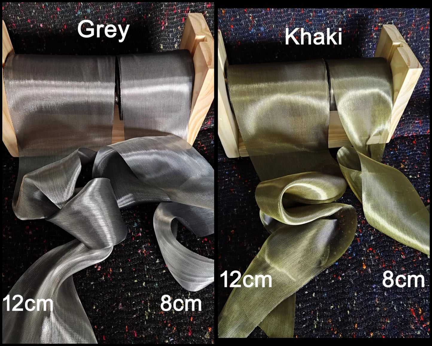 Extra Wide Sheer Organza Ribbon- Per yard - Iridescent Glossy Ribbon for Wedding Decor, Bridal bouquet, Florist, Baby Shower, Christening