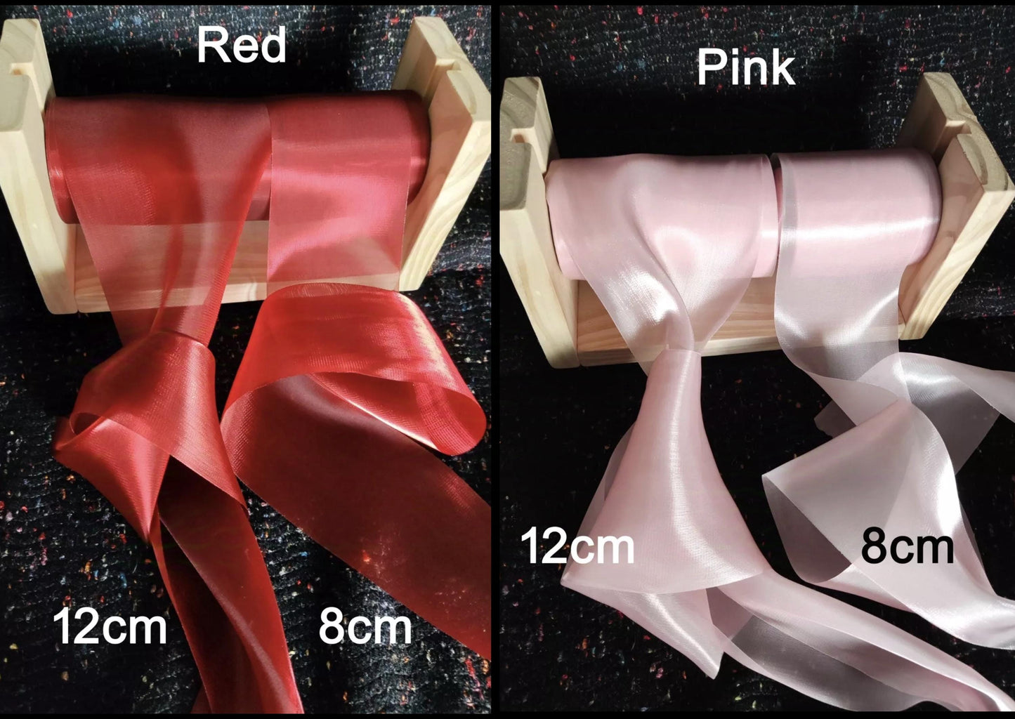 Extra Wide Sheer Organza Ribbon- Per yard - Iridescent Glossy Ribbon for Wedding Decor, Bridal bouquet, Florist, Baby Shower, Christening