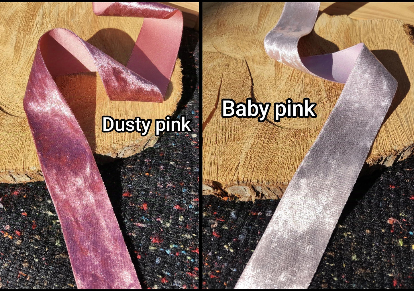 Velvet Ribbon 3.5cm width- Per yard - Hair band/Wedding Bouquet/Craft DIY/Wreath