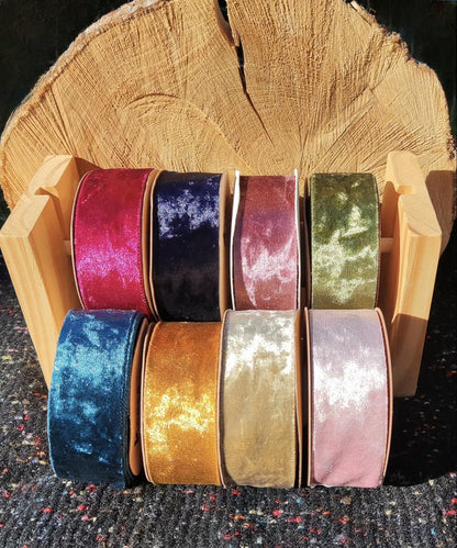 Velvet Ribbon 3.5cm width- Per yard - Hair band/Wedding Bouquet/Craft DIY/Wreath