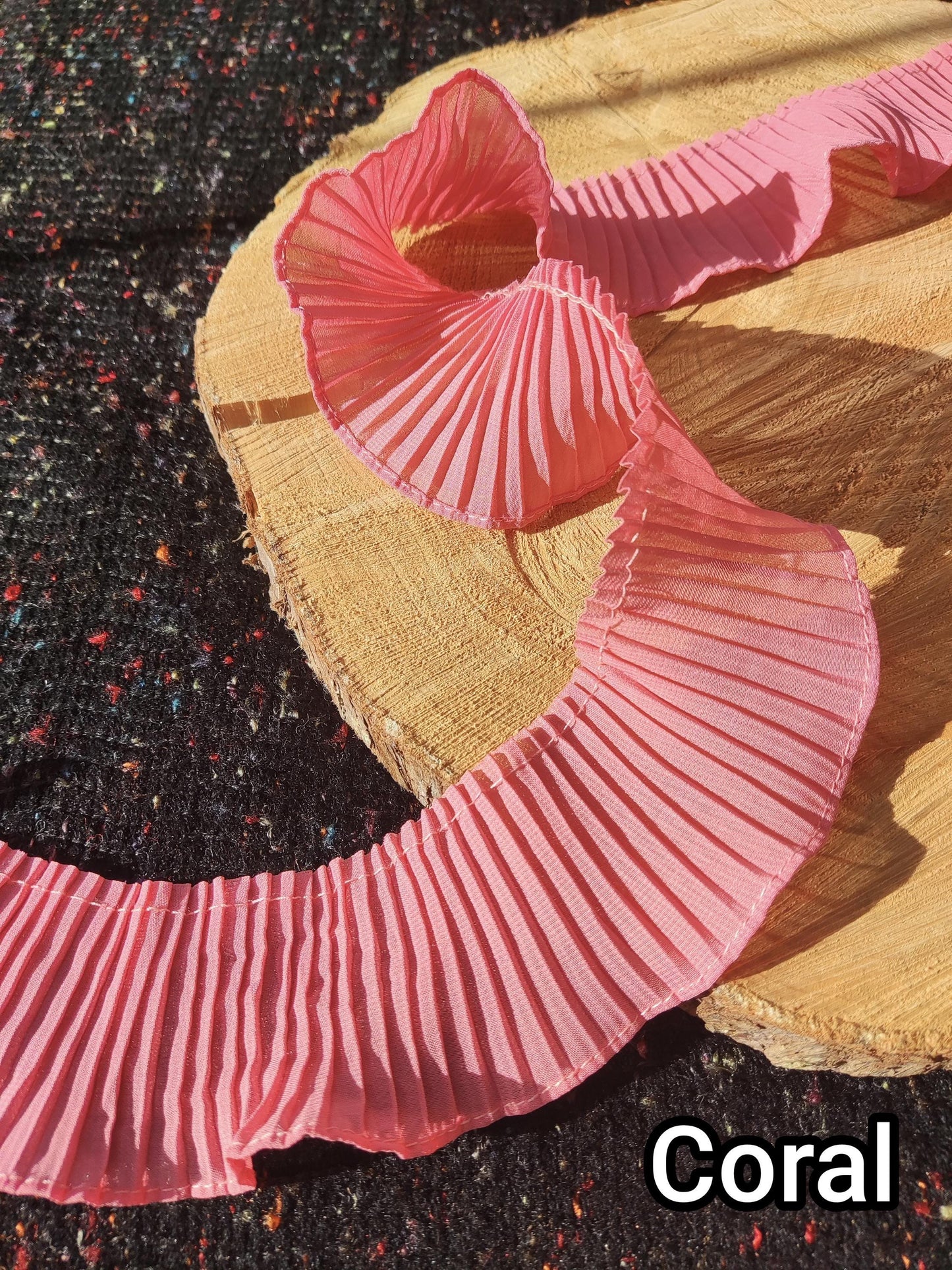 Pleated Soft Chiffon Ruffle Trim 5.5cm Wide - Per yard- DIY Clothes Sewing