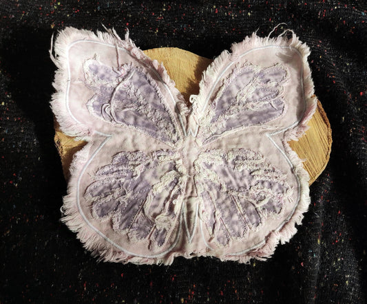 Large Lilac Denim Butterfly Sew on Patch- Size 27cm*31cm -1 Piece Fray edge Motif -DIY Jeans, Jacket Embellishment, Bag making