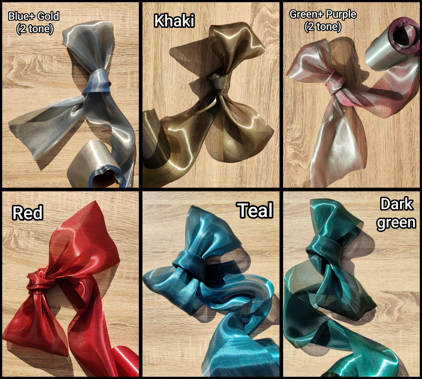 Extra Wide Sheer Organza Ribbon- Per yard - Iridescent Glossy Ribbon for Wedding Decor, Bridal bouquet, Florist, Baby Shower, Christening