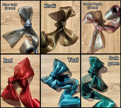 Extra Wide Sheer Organza Ribbon- Per yard - Iridescent Glossy Ribbon for Wedding Decor, Bridal bouquet, Florist, Baby Shower, Christening