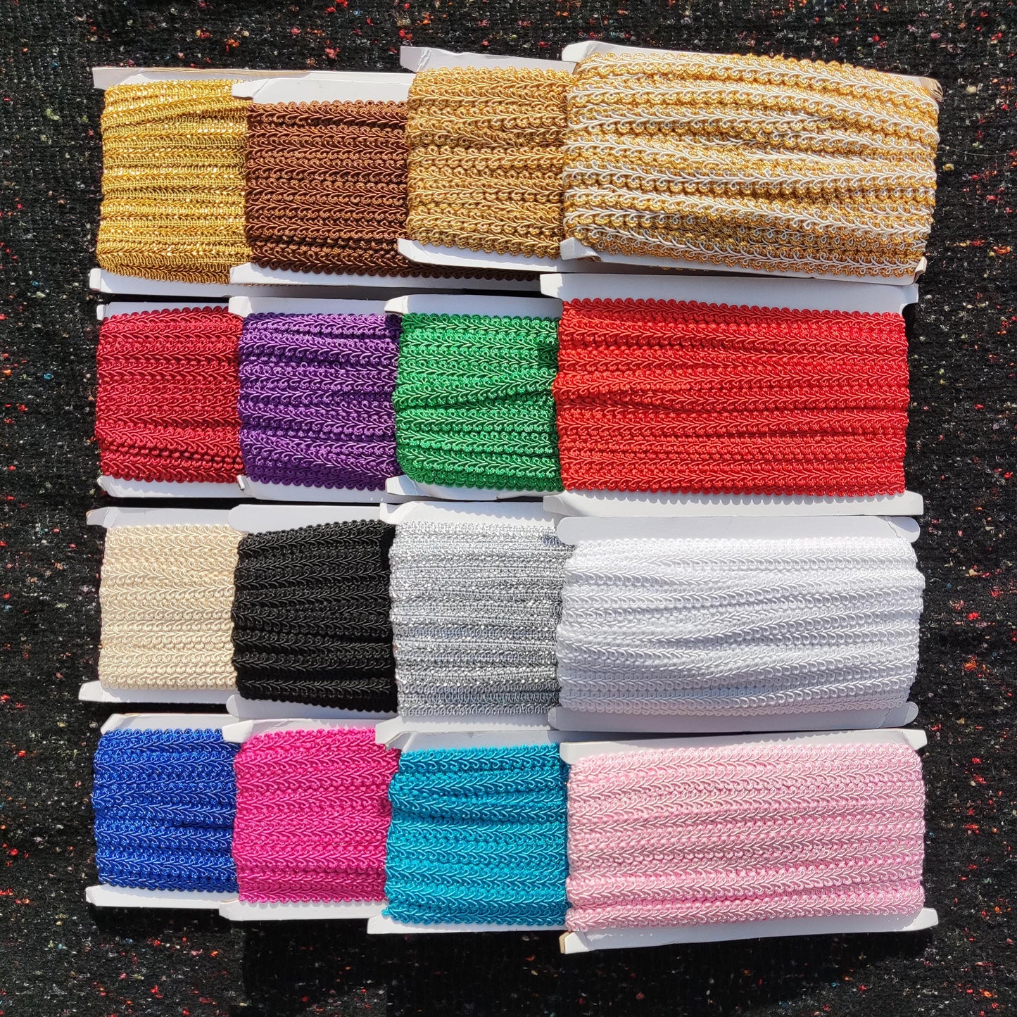Rayon Gimp Scroll Braid Trim- 12mm Width- Per yard - For Upholstery, Costume DIY, Soft furnishing