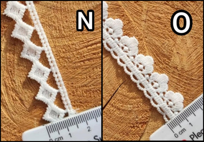 Narrow Lace Trim in White or Black- Per Yard- Embellishment for Doll Making, Bridal gown, Scrapbooking, Necklace DIY