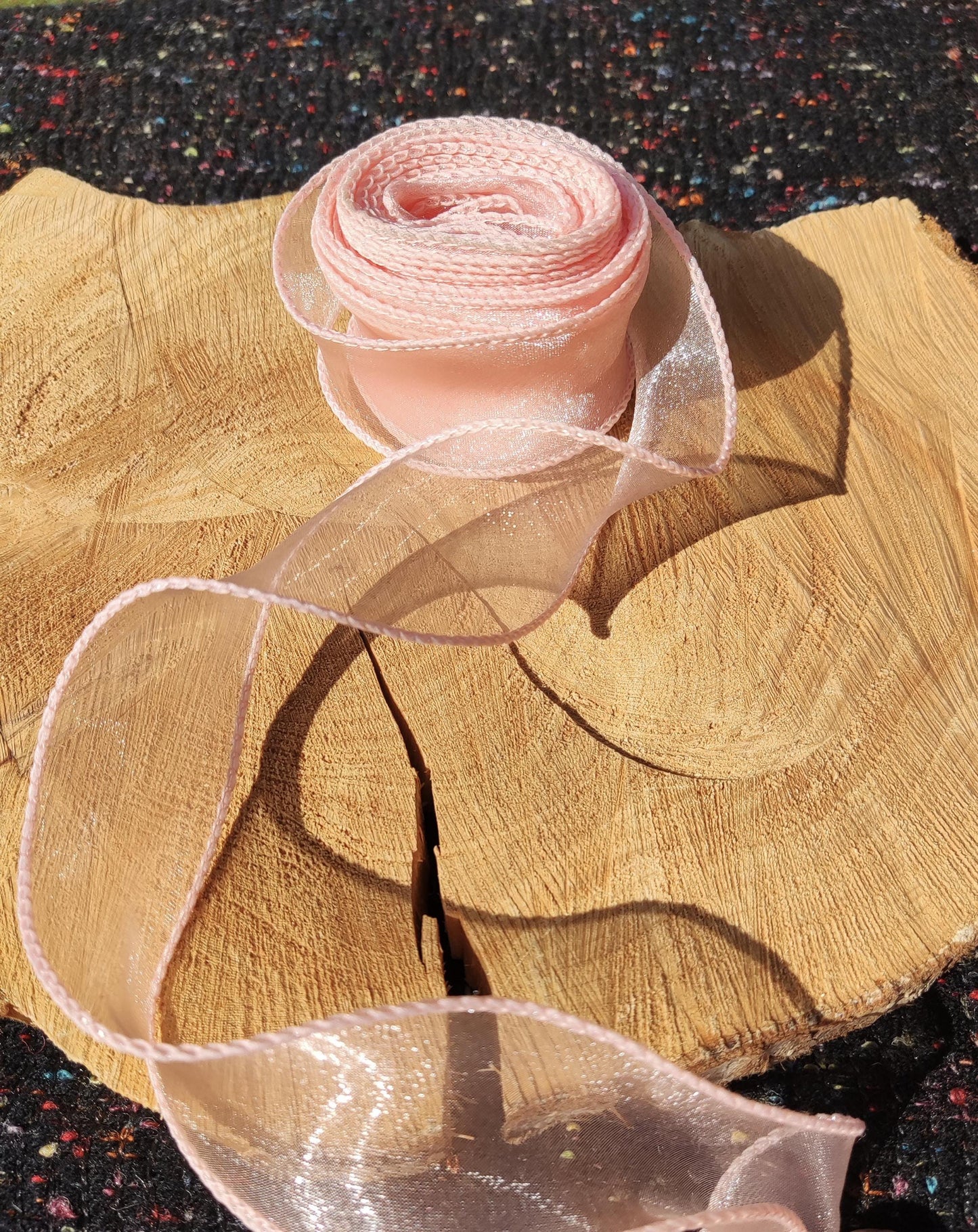 Organza Sheer Ribbon -Wired Edge 5cm width- Per yard - Wedding Bouquet/Invitation/Craft DIY