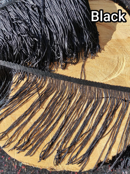 15cm Silky Tassel Brush Trim: Chainette Fringe - Sold by the Yard