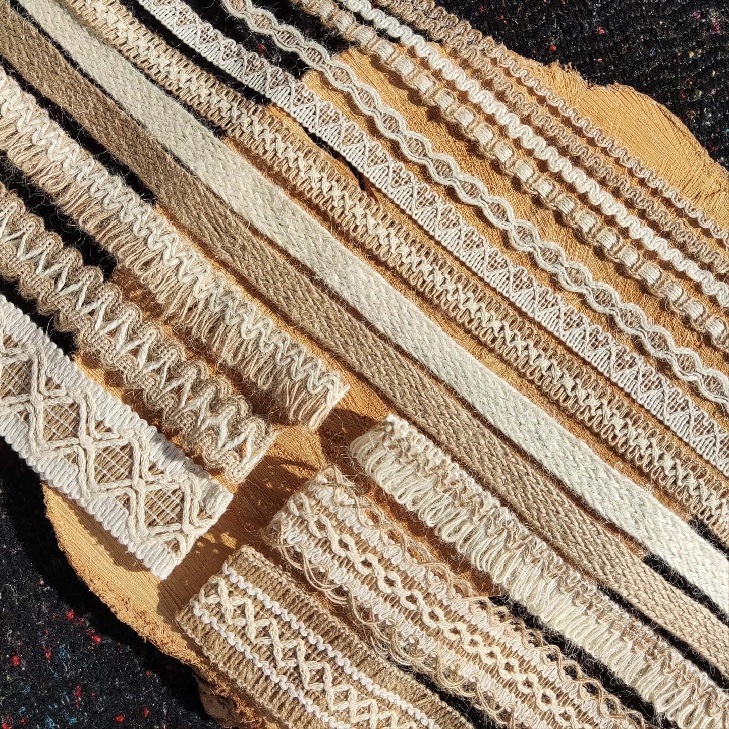 Boho Chic Hessian Burlap Ribbon -Jute Woven Webbing Trim- Per yard - For Wedding decor, Glass Jar DIY, Festival Crafts, Gift Wrapping
