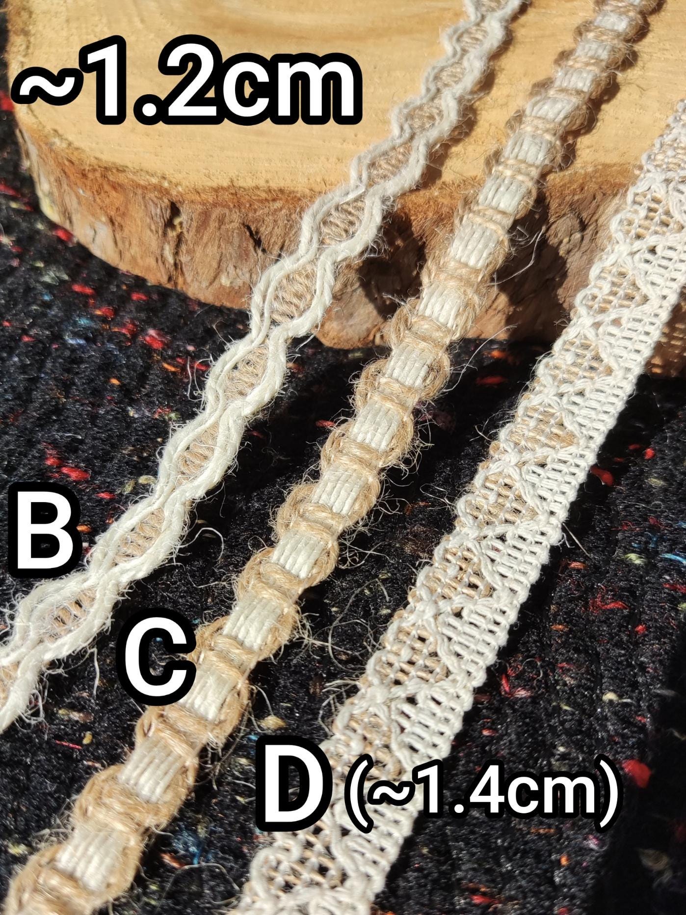 Boho Chic Hessian Burlap Ribbon -Jute Woven Webbing Trim- Per yard - For Wedding decor, Glass Jar DIY, Festival Crafts, Gift Wrapping
