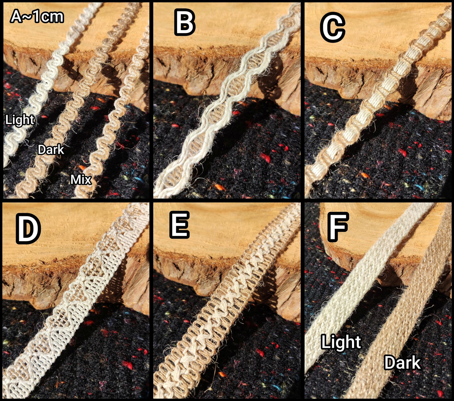 1.5cm Narrow Natural Hessian Burlap Ribbon -Per yard -For Wedding decor, Glass Jar DIY, Boho Chic Crafts, Gift Wrapping