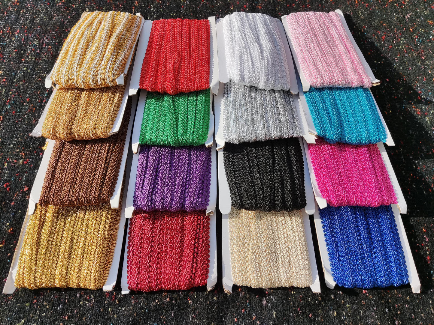 Rayon Gimp Scroll Braid Trim- 12mm Width- Per yard - For Upholstery, Costume DIY, Soft furnishing