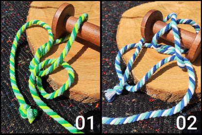 6mm Cotton 3 Strand Twisted Cord-  Multicoloured Rope for Macramé, Soft Furnishing, Gift wrapping