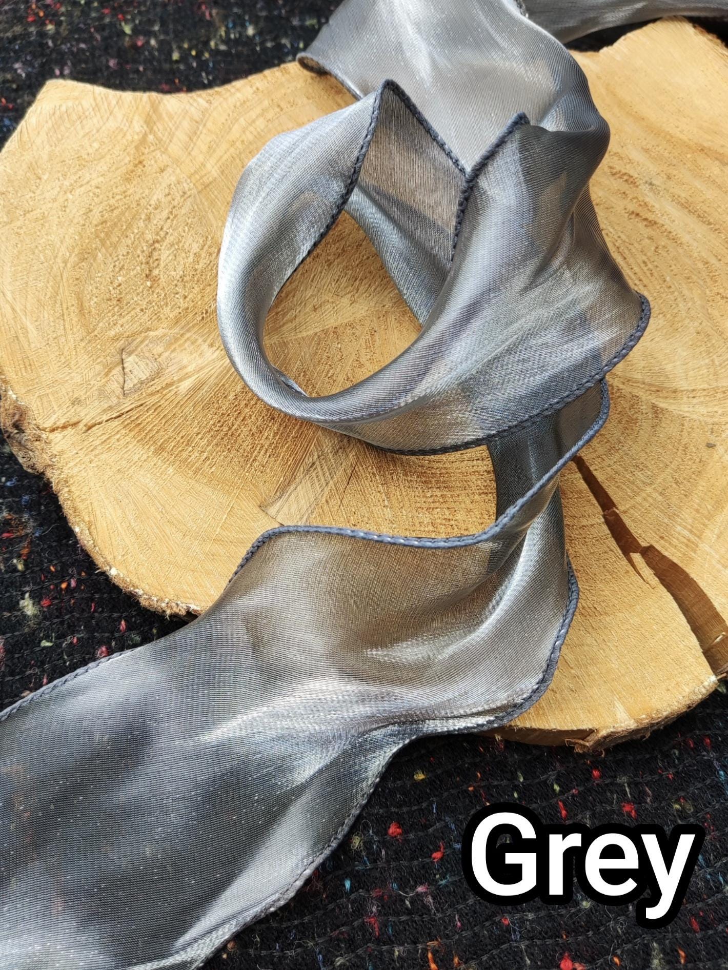 Curly Edge Glossy Organza Ribbon -Per yard- 5 or 8cm Wide Sheer Ribbon for Bridal Bouquet, Florist wrap
