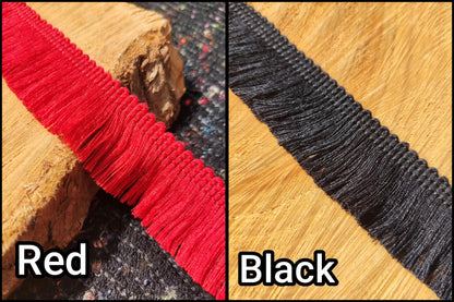 25mm Mini Tassel Trim: 1 inch Narrow Brush Fringe Border- Sold by the Yard