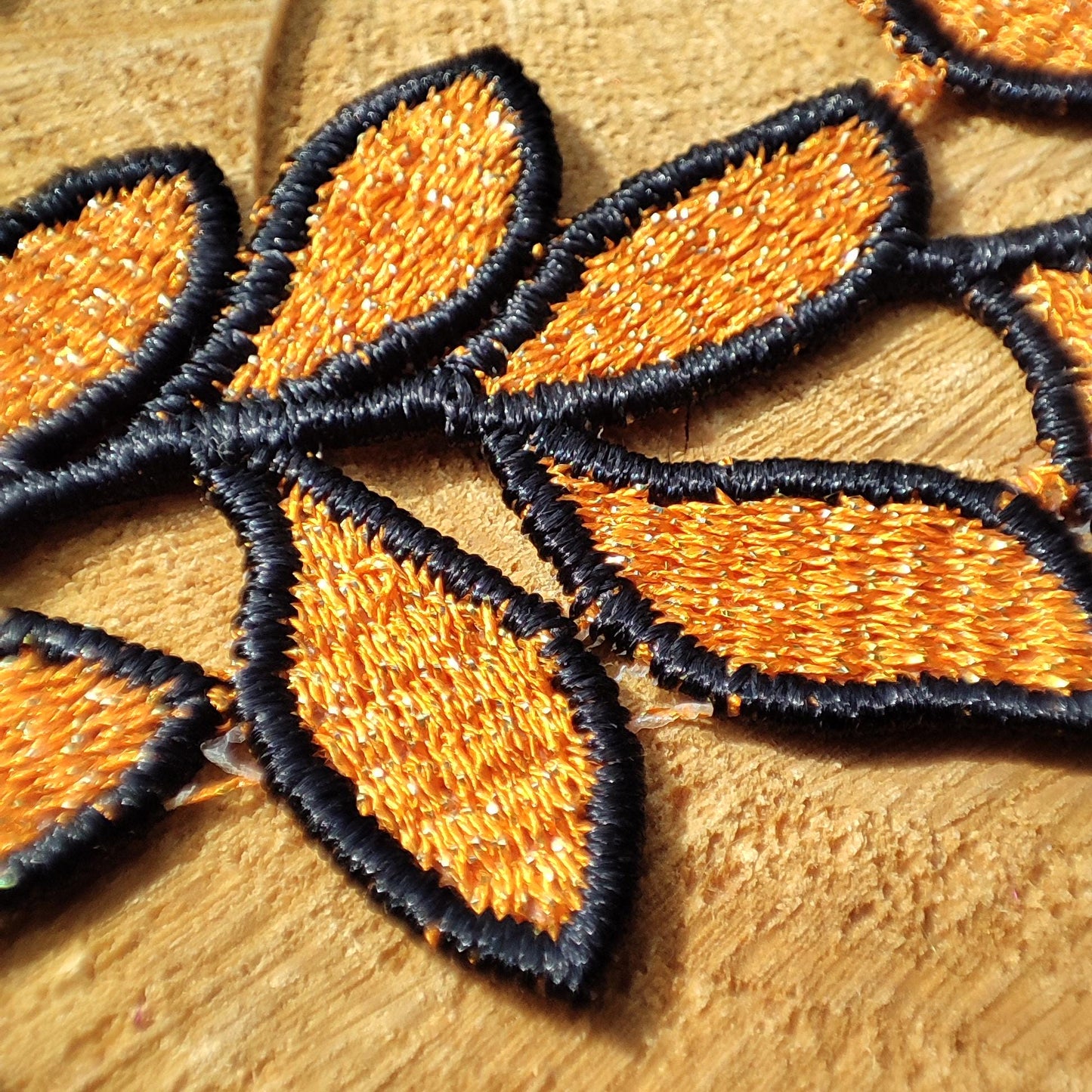 Embroidered Leaf Vine Lace Trim- Wavy Colorful Leaves Ribbon Border -Per yard -For Dressmaking, Costume DIY, Upholstery