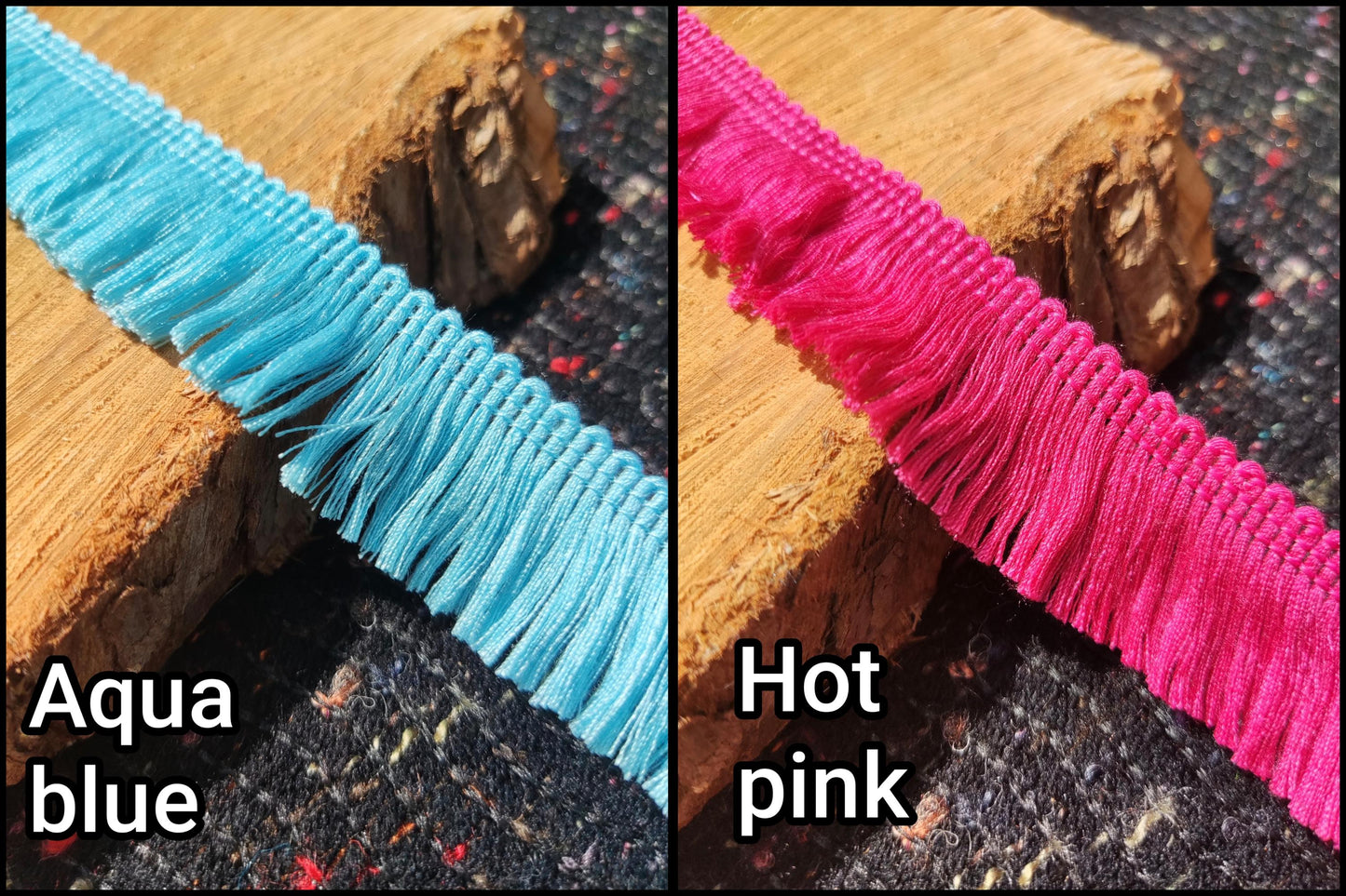 25mm Mini Tassel Trim: 1 inch Narrow Brush Fringe Border- Sold by the Yard