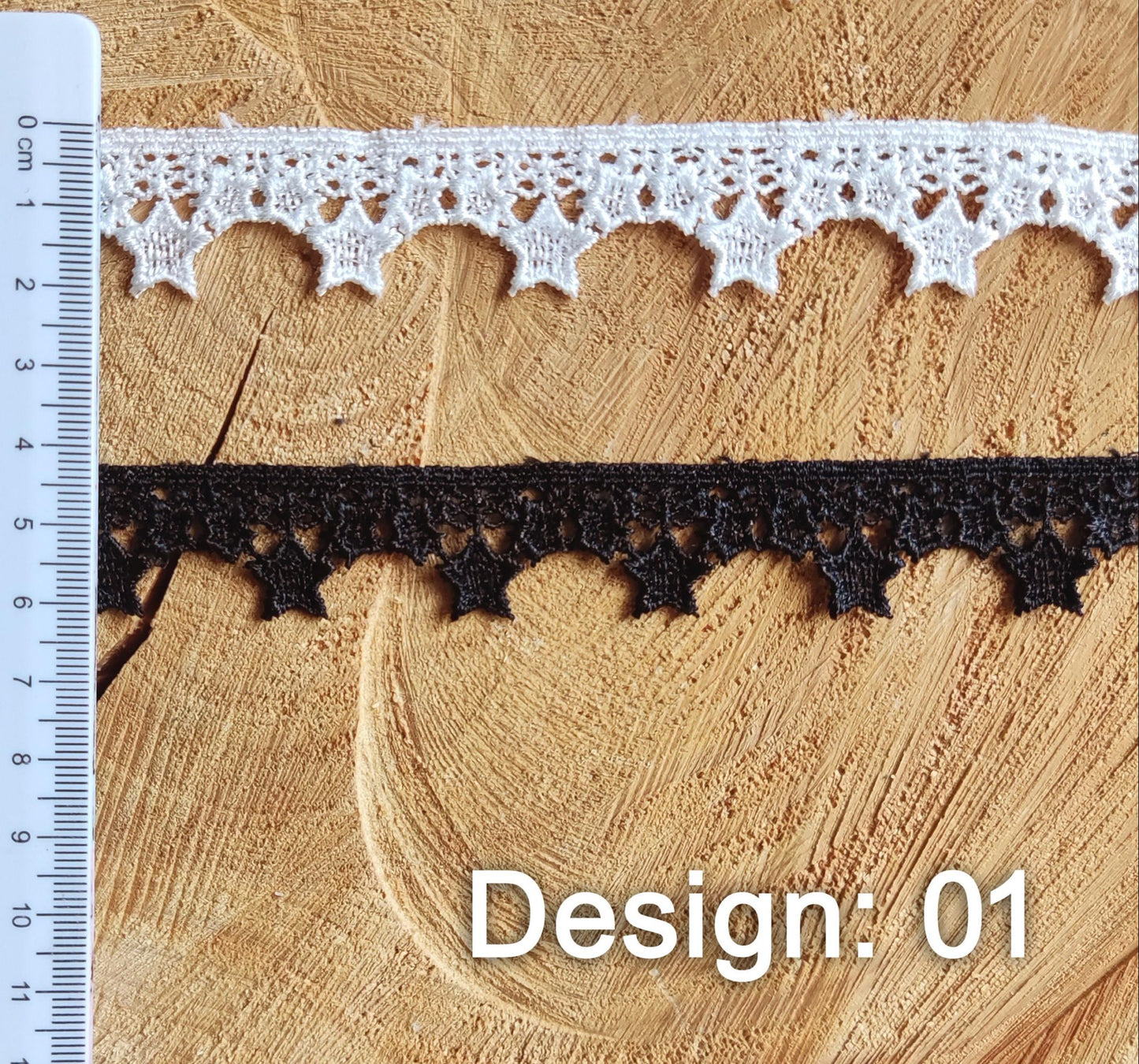 Star Pattern Lace Trim -Sold by the Yard -For Sewing, Doll Making, Dressmaking, Bridal DIY