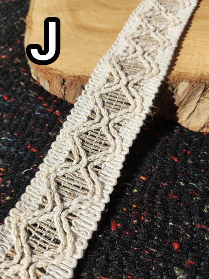 4cm width Hessian Burlap Ribbon- Rustic Jute Woven Webbing Trim- Per yard - For Wedding decor, Glass Jar DIY, Festival Crafts, Gift Wrapping