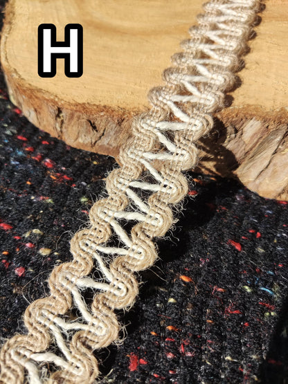 2.5cm width Hessian Burlap Ribbon- Rustic Jute Woven Trim- Per yard - For Wedding decor, Glass Jar DIY, Festival Crafts, Gift Wrapping