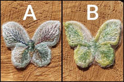 1pc Iridescent Sew on Butterfly Applique- 4cm*5cm Multi Coloured  Embroidered Motif Patch -DIY Clothes, Sewing embellishment, scrapbookin