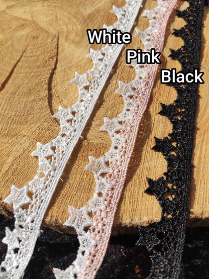 Star Pattern Lace Trim -Sold by the Yard -For Sewing, Doll Making, Dressmaking, Bridal DIY