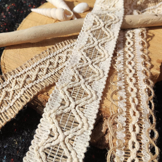4cm width Hessian Burlap Ribbon- Rustic Jute Woven Webbing Trim- Per yard - For Wedding decor, Glass Jar DIY, Festival Crafts, Gift Wrapping