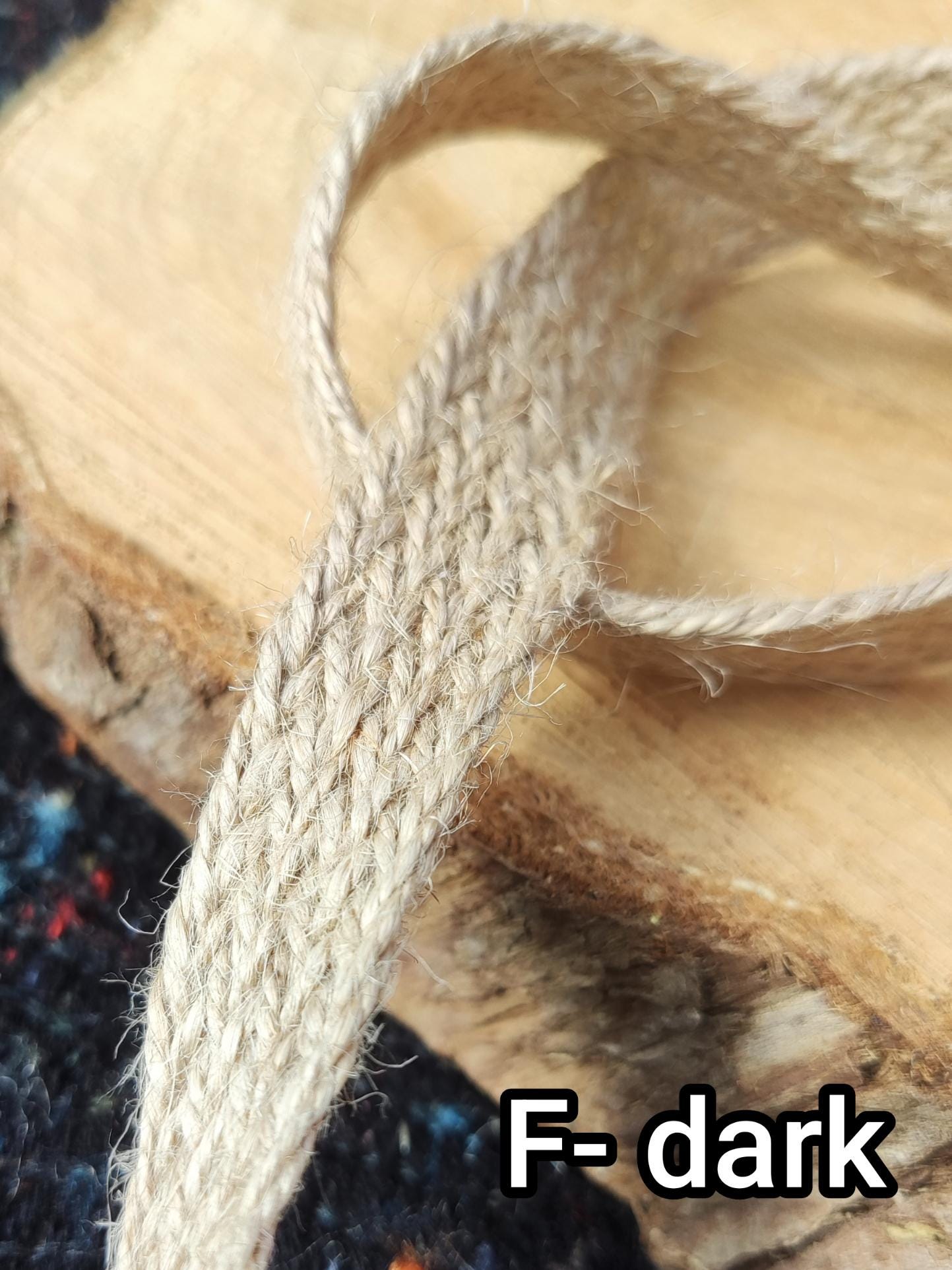 1.5cm Narrow Natural Hessian Burlap Ribbon -Per yard -For Wedding decor, Glass Jar DIY, Boho Chic Crafts, Gift Wrapping