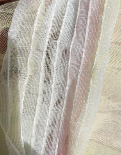 6 Layer Gathered Pastel Tulle Trim -Sold by the yard -For Tutu DIY, Party Decor, Costume making
