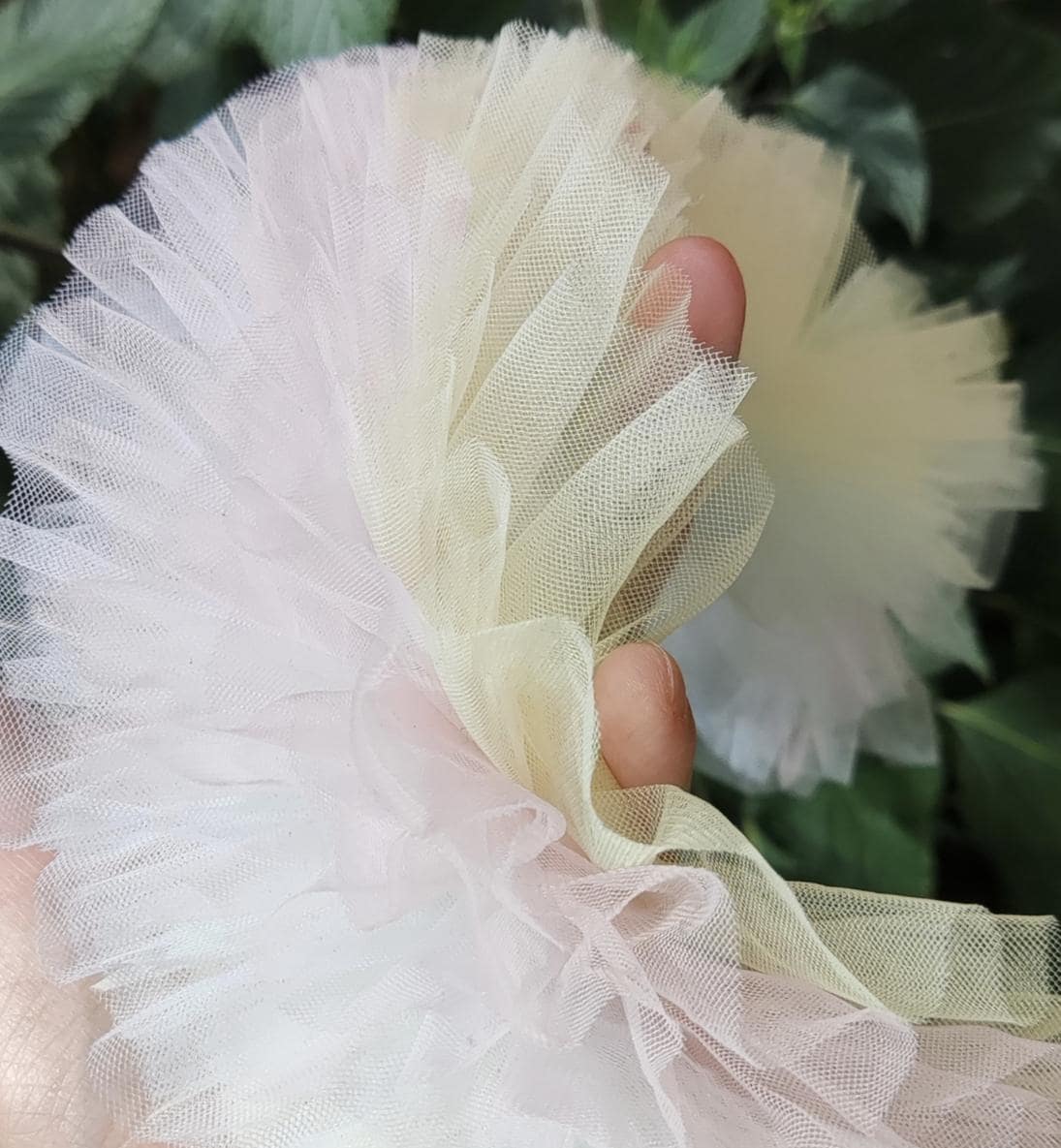 6 Layer Gathered Pastel Tulle Trim -Sold by the yard -For Tutu DIY, Party Decor, Costume making