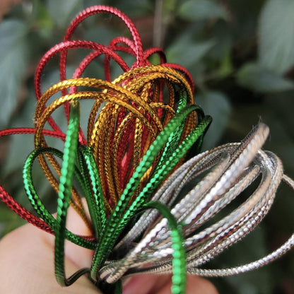 2mm Strong Metallic String with Cotton rope middle core - Lurex Craft Cord for Christmas Decor, Gift Wrapping