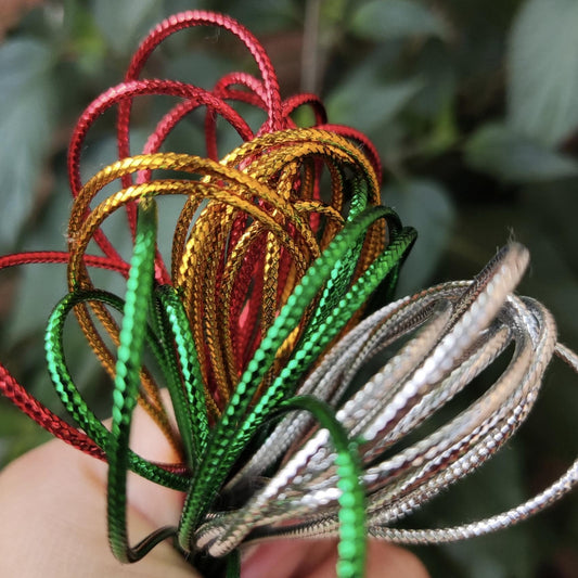 2mm Strong Metallic String with Cotton rope middle core - Lurex Craft Cord for Christmas Decor, Gift Wrapping