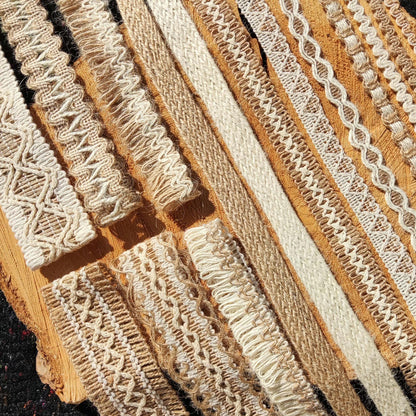 Boho Chic Hessian Burlap Ribbon -Jute Woven Webbing Trim- Per yard - For Wedding decor, Glass Jar DIY, Festival Crafts, Gift Wrapping