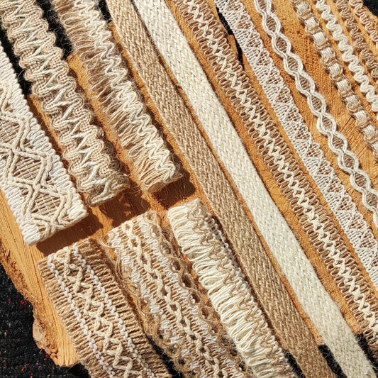 Boho Chic Hessian Burlap Ribbon -Jute Woven Webbing Trim- Per yard - For Wedding decor, Glass Jar DIY, Festival Crafts, Gift Wrapping