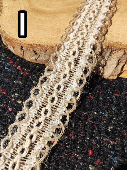 4cm width Hessian Burlap Ribbon- Rustic Jute Woven Webbing Trim- Per yard - For Wedding decor, Glass Jar DIY, Festival Crafts, Gift Wrapping