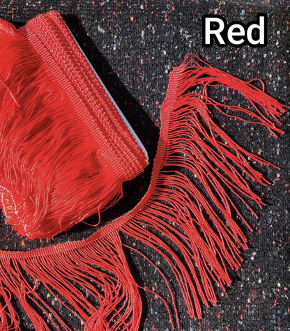 15cm Silky Tassel Brush Trim: Chainette Fringe - Sold by the Yard