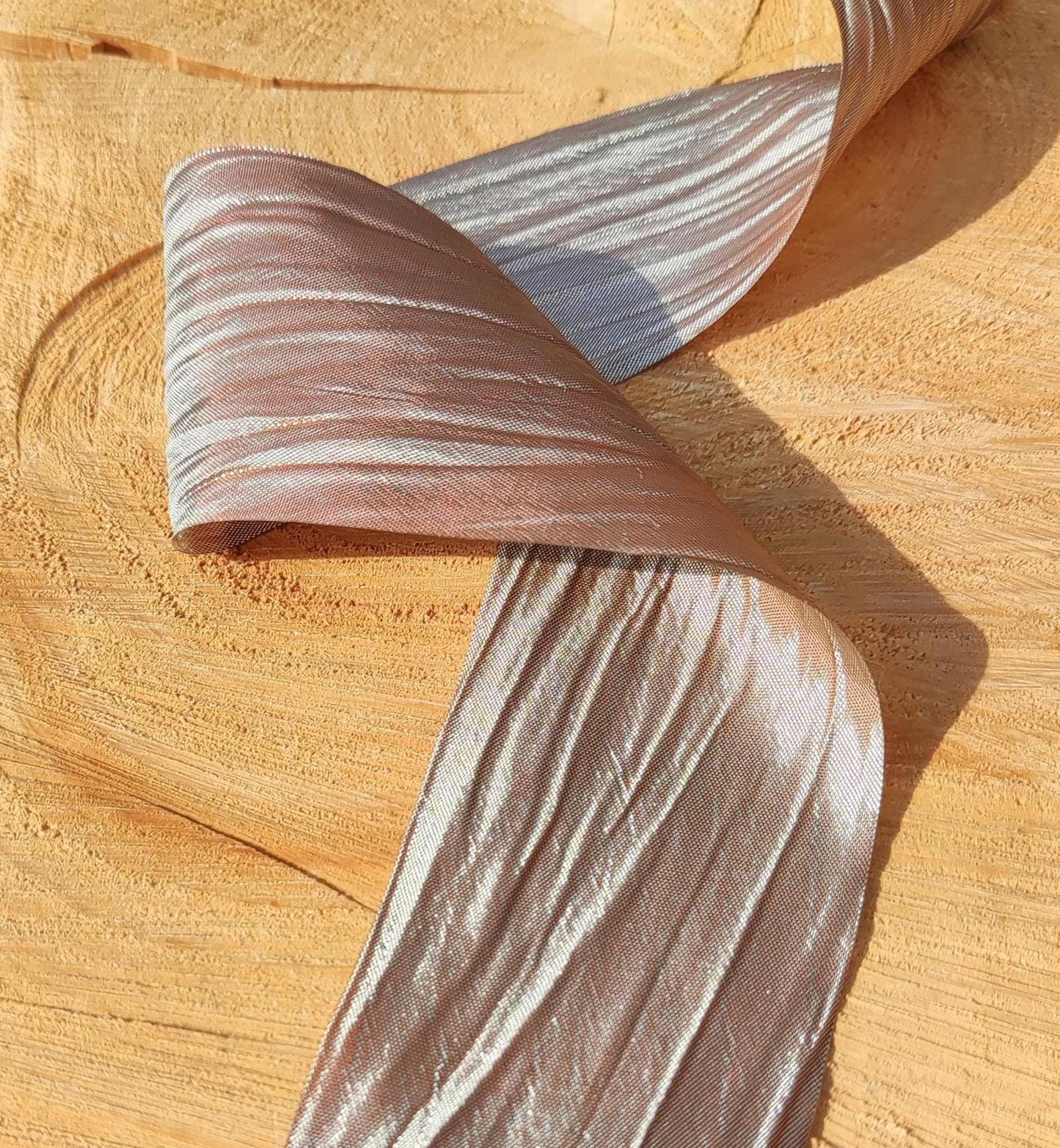5cm width Textured Chiffon Ribbon with Shimmer- Per yard -Perfect for Wedding Bouquet, Florist Gift Wrap