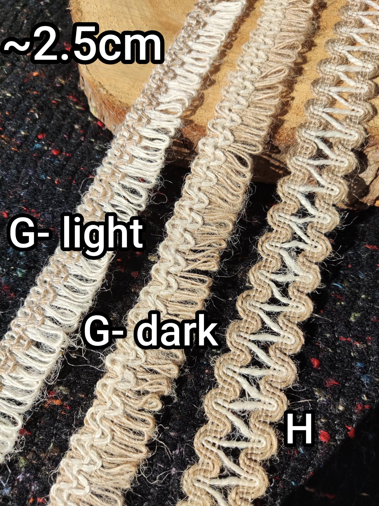 2.5cm width Hessian Burlap Ribbon- Rustic Jute Woven Trim- Per yard - For Wedding decor, Glass Jar DIY, Festival Crafts, Gift Wrapping