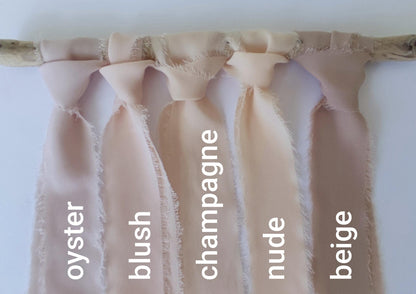 5m Luxury Hand torn Fraye Edge Chiffon Ribbon- 38mm width