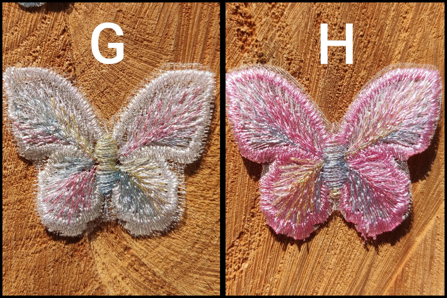 1pc Iridescent Sew on Butterfly Applique- 4cm*5cm Multi Coloured  Embroidered Motif Patch -DIY Clothes, Sewing embellishment, scrapbookin